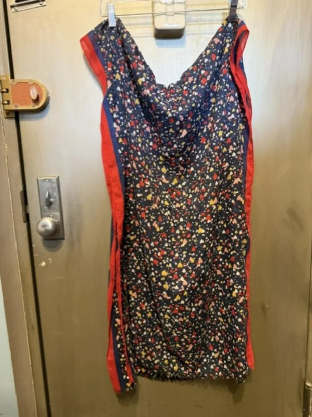 Retro Heart Print oblong Scarf